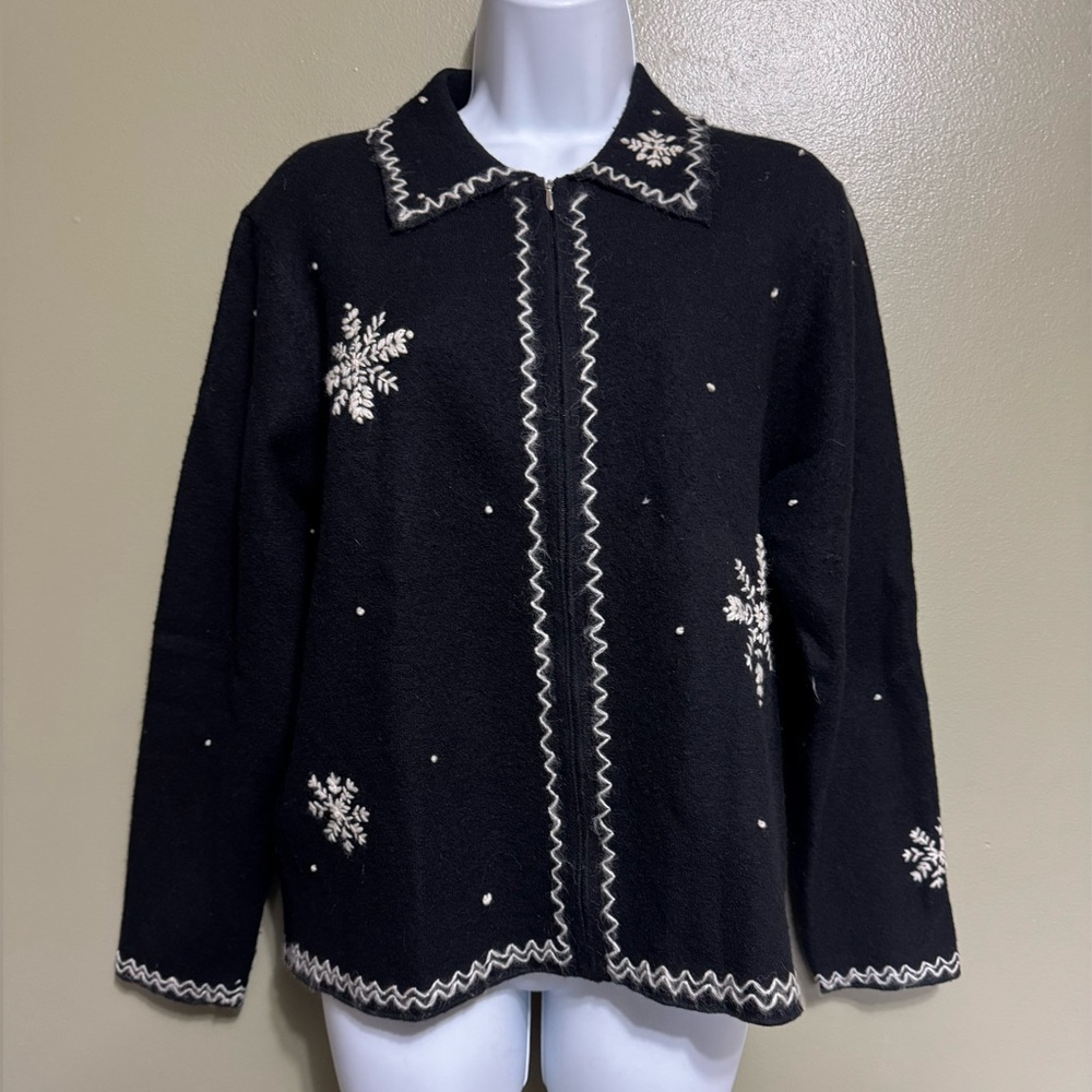 Vintage Pendleton Snowflake Sweater Jacket,‎ Size XL